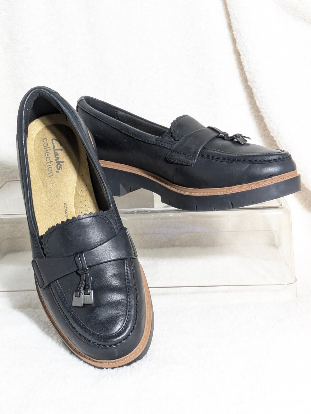 Clarks Women’s Westlynn Bella Loafers Black Comfy Preppy Business Casual Sz 6.5M